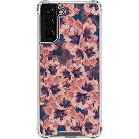 Dark Tapestry Floral Galaxy S21 FE Clear Case